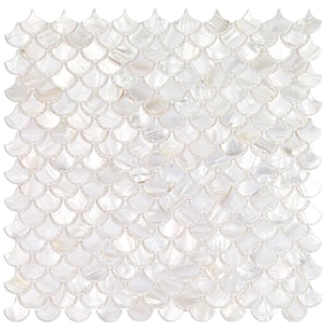 Ivy Hill Tile Pacif White Shells 11.81 in. x 11.81 in. x 2 mm Pearl ...