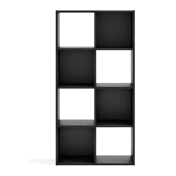 Black 8 Cube Storage Organizer Bookcase