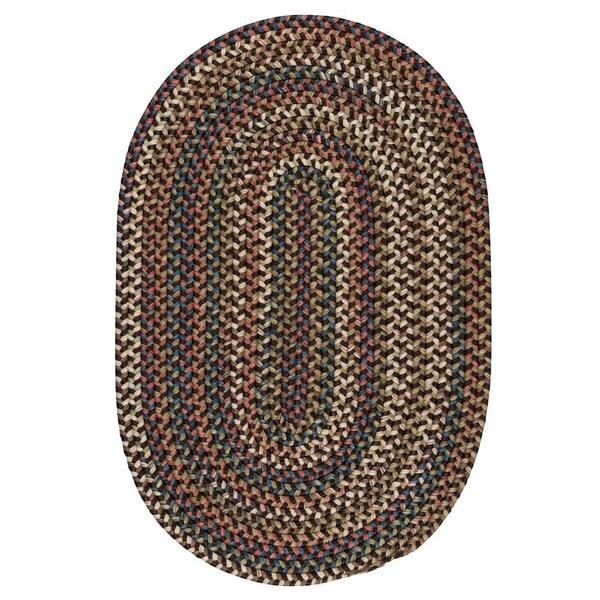Cedar Cove Dark Brown 6 ft. x 9 ft. Cabin Oval Area Rug