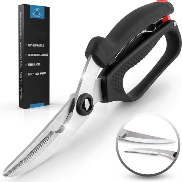 Poultry Shears, Heavy Duty Kitchen Shears With Serrated Edge, No Rust  Spring Loaded, Multipurpose Stainless Steel Kitchen Scissors For Chicken,  Bone