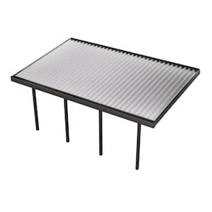 Optima High Performance 22 ft. x 12 ft. Dark Bronze Frame White Roof Aluminum Patio Cover 40 lbs. Snow Load with 4-Posts