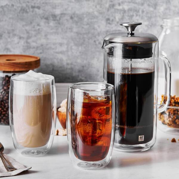 ZWILLING Sorrento Double Wall French Press and Latte Glass 1014174