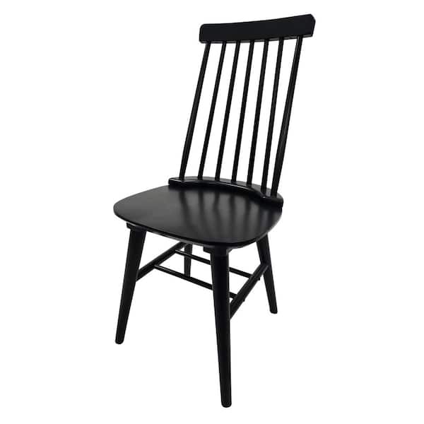 Carolina Chair & Table Eton Antique Black Wood Slat Dining Chair