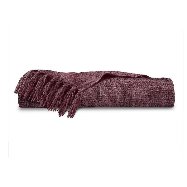 ELLA JAYNE Cabernet Cozy Throw Blanket EJHVCTB-CABERNET - The Home Depot