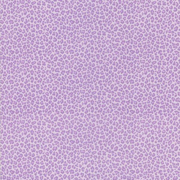 Brewster Kids World Sassy Purple Cheetah Print Wallpaper Sample