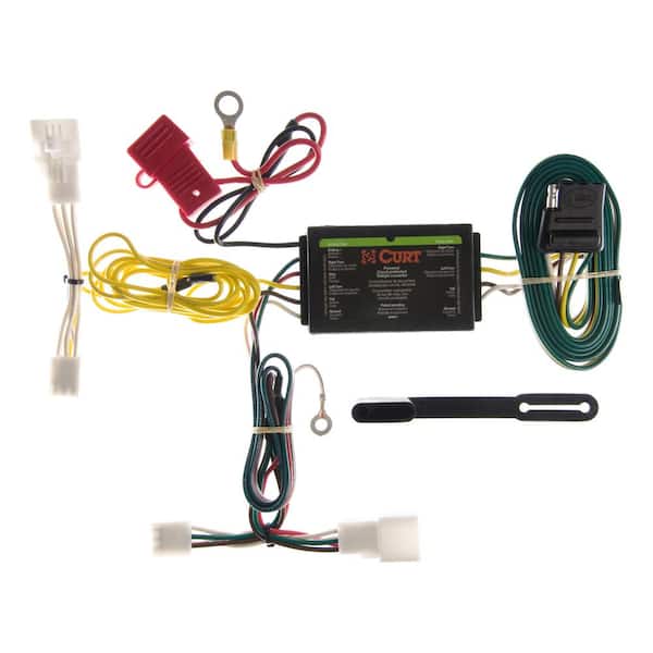 CURT Custom Vehicle-Trailer Wiring Harness, 4-Way Flat Output, Select Toyota Prius, Quick Electrical Wire T-Connector