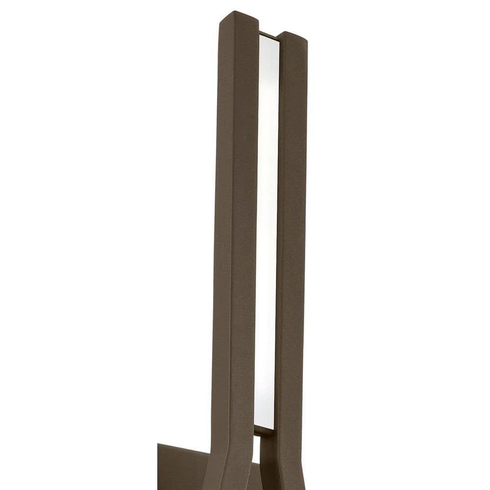Sand Bronze Frosted Glass LED Outdoor Wall Sconce