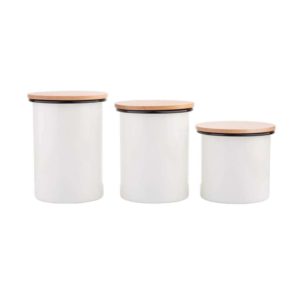 TableCraft Enamelware Collection 3Piece PorcelainCoated Steel Kitchen