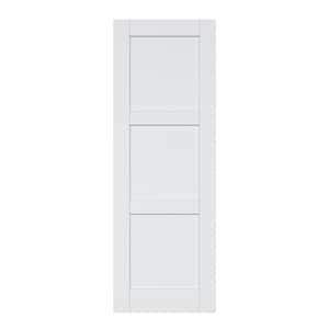 28 in. x 80 in. 3-Lite Paneled Blank Solid Core Composite Manufacture Wood White Primed Interior Door Slab