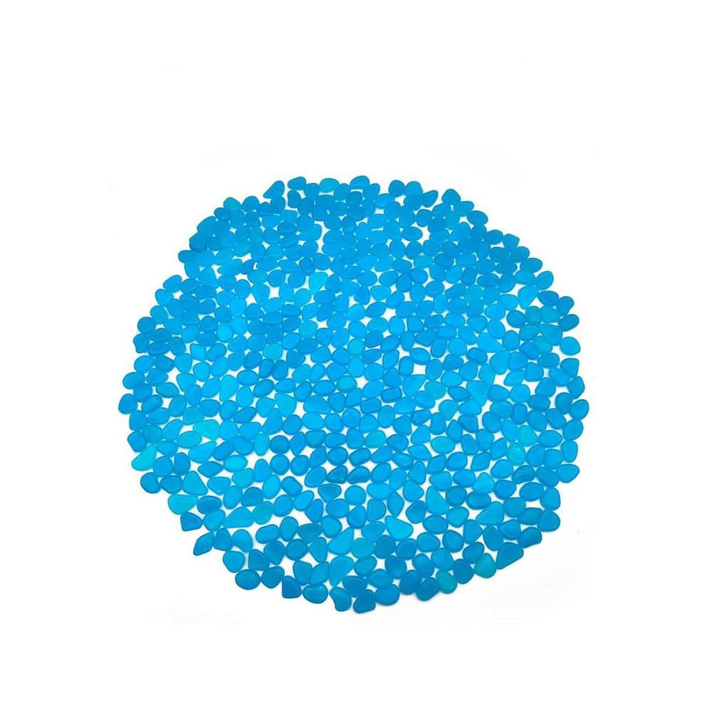 Glow in The Dark Rocks Outdoor, 500-Pieces Blue Solar Resin Decorative ...