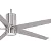 Minka Aire Symbio 56 In Integrated Led Indoor Brushed Nickel Ceiling Fan With Light With Remote Control F828 Bn The Home Depot