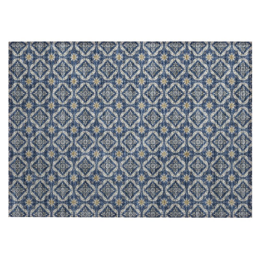 Chantille Machine Washable Indoor/Outdoor Abstract ACN2631 Navy 2 ft. x 3 ft. Accent Rug price history on PriceWatchPro