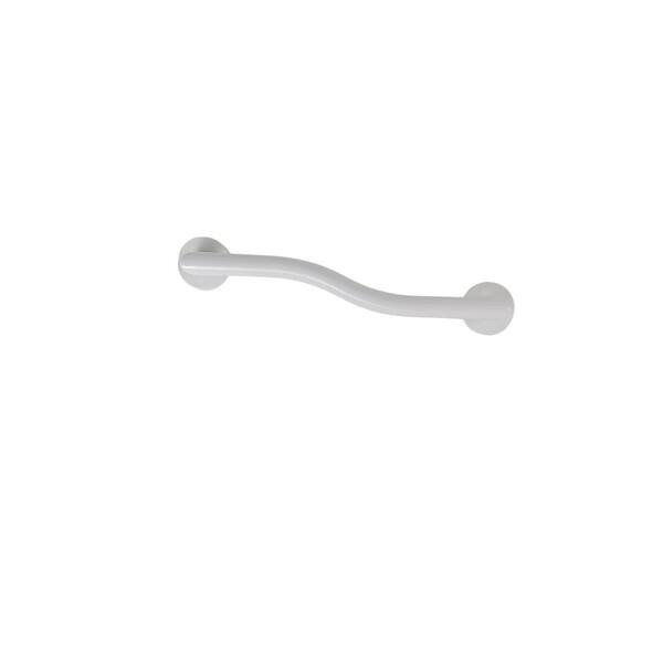 CSI Bathware 24 in. RightHand Modern Wave Shaped Grab Bar in Powder