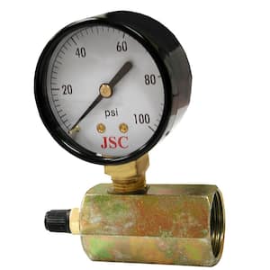 100 PSI Gas Test Gauge Assembly with 2 in. Face and 3/4 in. FIP Inlet