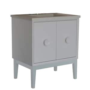 Stora 31 in. W x 22 in. D Bath Vanity in White with White Concrete Vanity Top with Rectangle Basin