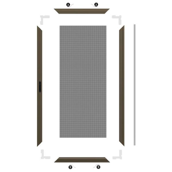 RITESCREEN MFit KD Door 36 in. x 80 in. Bronze Aluminum Sliding Patio