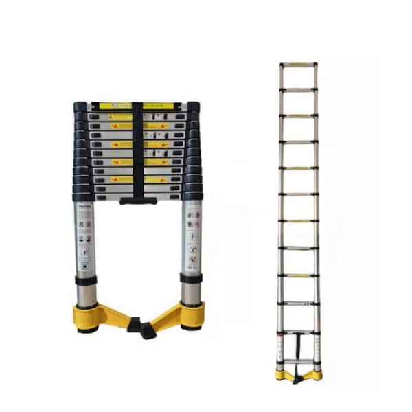 11.5 ft. Aluminum Telescoping Ladder with Stabilizer Bar and Magnetic Strip