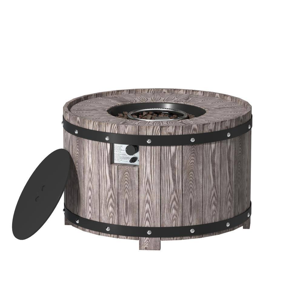 Reviews for Clihome Outdoor Gray 36 in. Round Gas Fire Pit, Fits 20lb