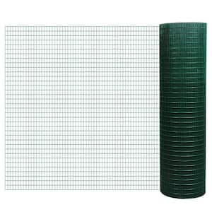 35.5 in. x 98 ft. Green Steel Hardware Cloth, 1/2 x 1 in. Garden Wire Mesh Fence for Chicken Coop, Rabbit Hutch, Aviary