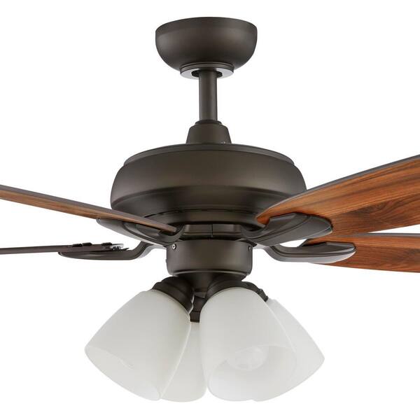 52" Ceiling Fan with Light 5 Blades Antique Bronze Reversible Remote Control Kit 