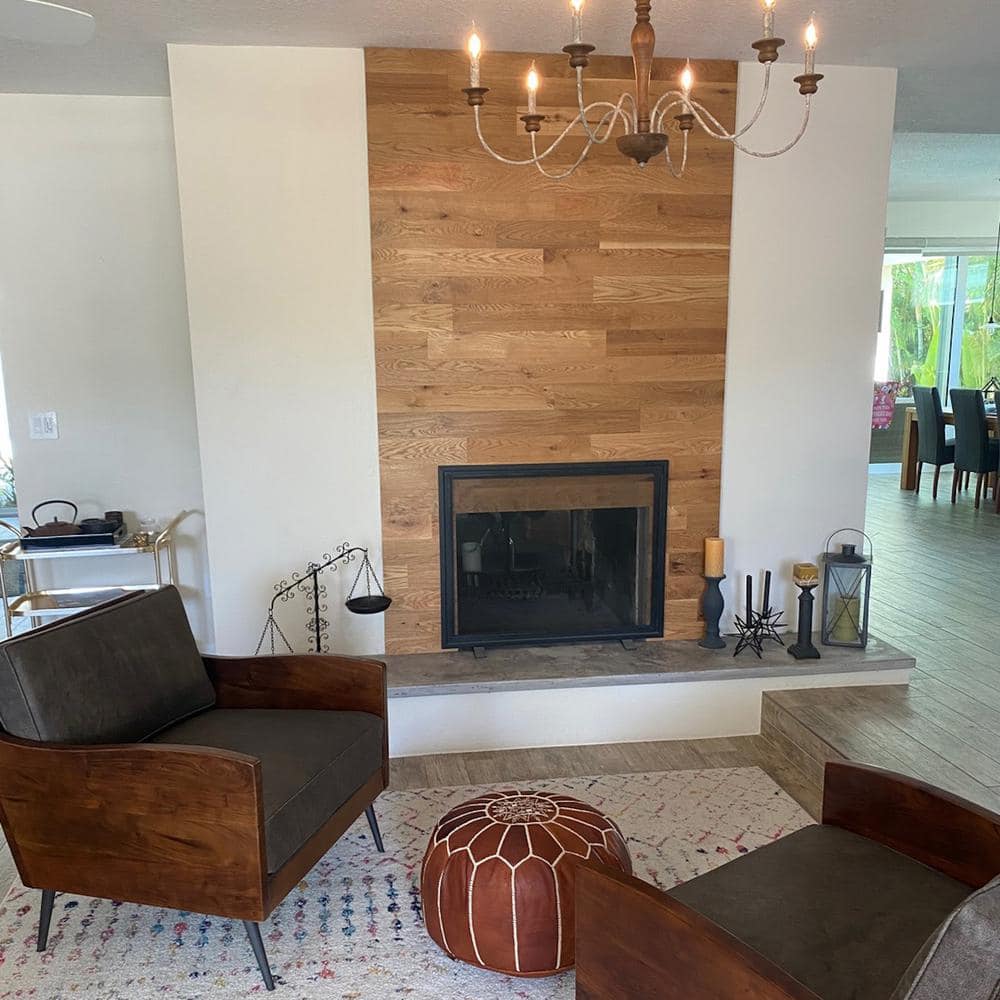 Golden Oak Peel and Stick Wooden Wall Paneling