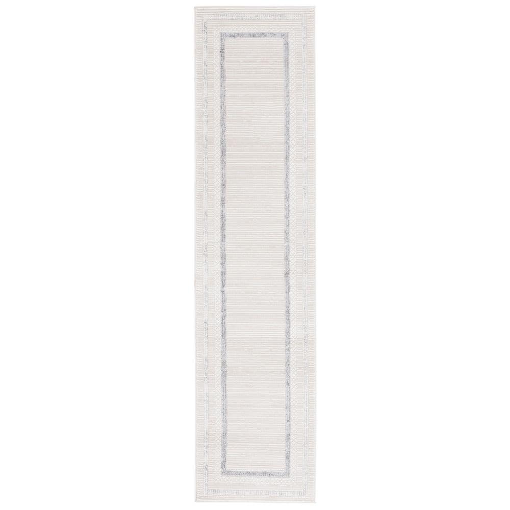 Hanna Ivory/Gray 2 ft. x 8 ft. Modern Border Runner Rug price history on PriceWatchPro