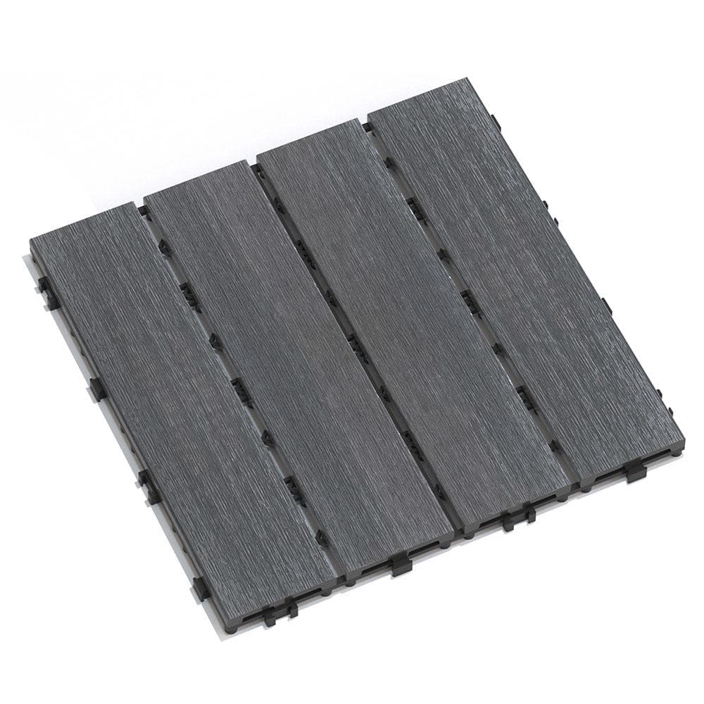 1 ft. x 1 ft. Plastic Composite Deck Tile Set, All-Weather Easy to DIY and Maintain, Ash Grey (22-Pack) price history on PriceWatchPro