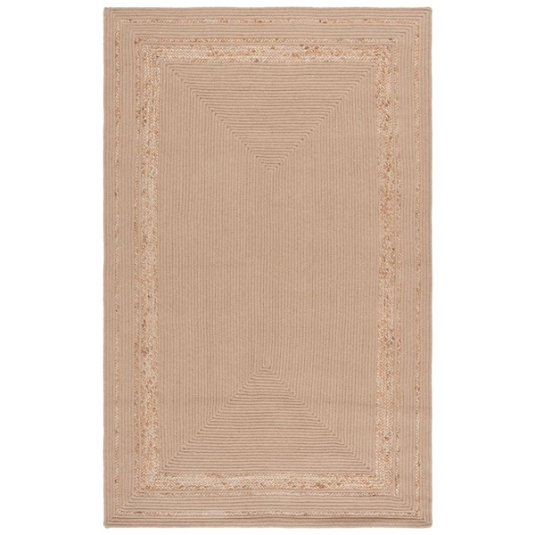 Braided 2 ft. x 3 ft. Natural/Beige Two-Toned Border Area Rug