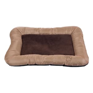 Petmaker 43 inchx29 inch Plush Cozy Pet Bed Tan Size 43 x 29