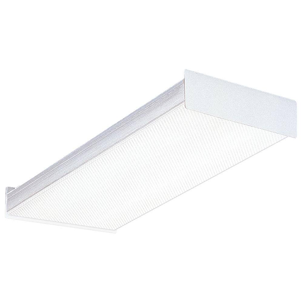 Lithonia Lighting 2 ft. 17-Watt T8 White Wraparound Light SB217 MV ...