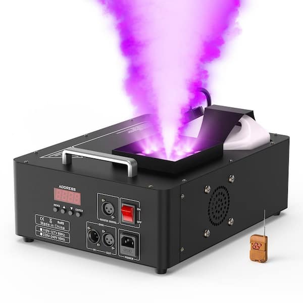 1500-Watt Fog Machine with 24 RGB LED Lights, 2.5-Gallon Capacity, DMX & Wireless Control for Halloween Christmas Party