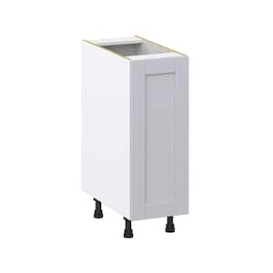Cumberland 12 in. W x 24 in. D x 34.5 in. H Light Gray Shaker Assembled Base Kitchen Cabinet with 3 Inner Drawers