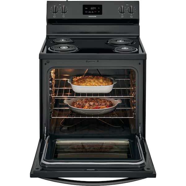 30 in. 5.3 cu. ft. Electric Range with Manual Clean in Black