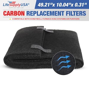 Cut-To-Fit Activated Carbon Filter Compatible with Honeywell Furnace HVAC Systems Air Purifiers