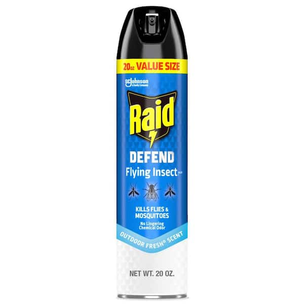 20 oz. Defend Flying Insect Killer 7, Flying Insect Spray Can, Outdoor Fresh Scent, Insect Killer (2-Pack)