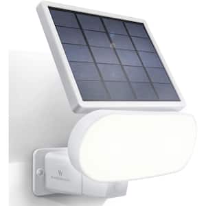 2-in-1 Floodlight and Solar Panel Charger for Wyze Cam Outdoor, White