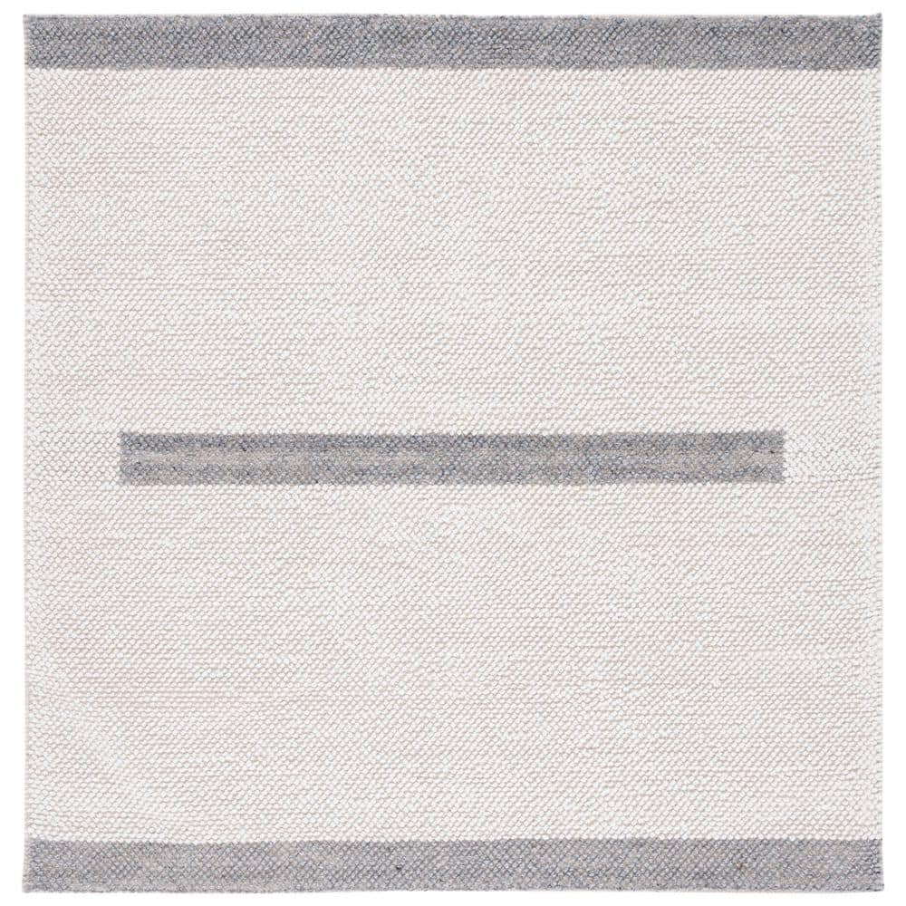 Natura 6 ft. x 6 ft. Ivory/Gray Geometric Border Square Area Rug price history on PriceWatchPro