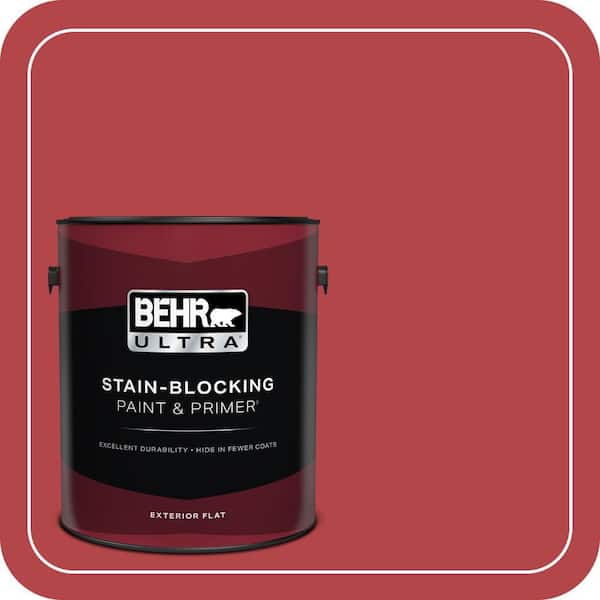 BEHR ULTRA 1 gal. Home Decorators Collection #HDC-SM14-10 Intrigue Red Flat Exterior Paint & Primer