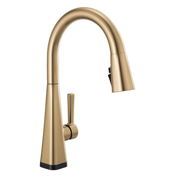 Lenta Gold Touch/Touchless Champagne Bronze 16.75 in. H Pull Down Sprayer Kitchen Faucet with 360 Degree Spout Swivel