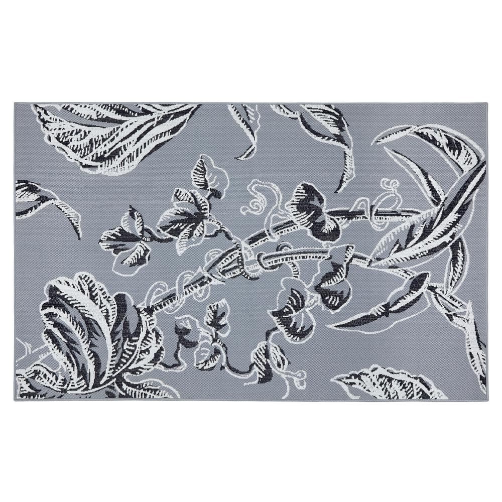 Vera Bradley Rain Forest Toile Gray 5 ft. W x 8 ft. L Indoor/Outdoor Area Rug price history on PriceWatchPro