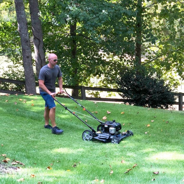 21 in. e450 Series Briggs & Stratton Gas Walk Behind Push Mower with 2-in-1 Cutting System