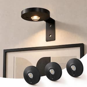Topveden Picture Lights For Wall With Remote – No-Drill Magnetic Wireless Display Sconces, 3 Color Temps, RGB, USB Rechargeable (6-Pack Black)
