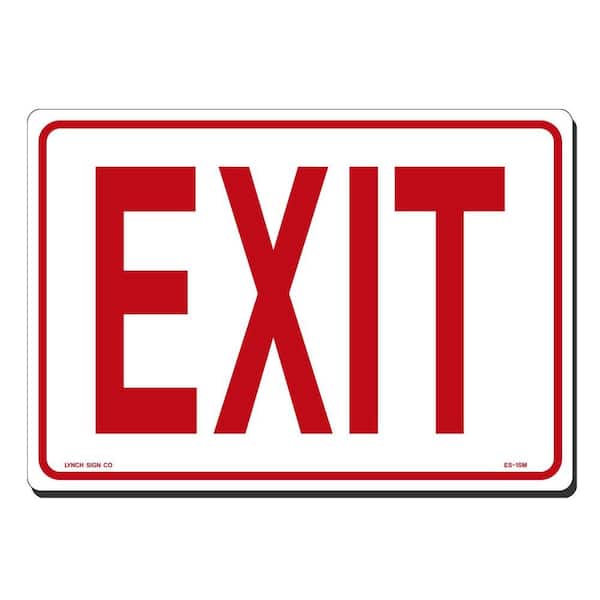 Lynch Sign 10 in. x 7 in. Exit Sign Printed on More Durable, Thicker ...