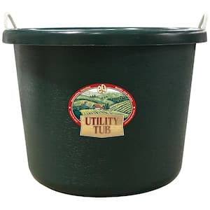 17.5 Gal. Bucket Utility Tub For Maintenance Cleaning Growing and More Hunter Green