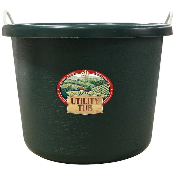 Emsco 17.5 Gal. Bucket Utility Tub For Maintenance Cleaning Growing and More Hunter Green
