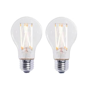 60W Equivalent Warm White Light A19 Dimmable LED Filament Light Bulb (2-Pack)