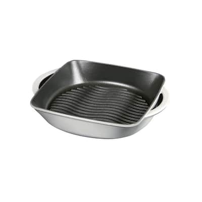 Chasseur French Carronde 10-inch Grill Pan, Grey and Black