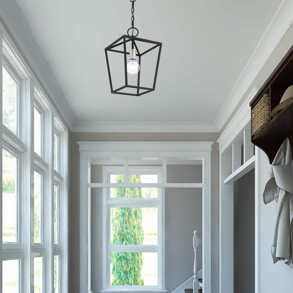 Devonshire Black Metal 1-Light Indoor/Outdoor LED Pendant