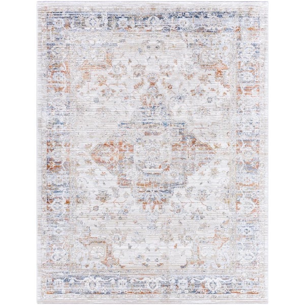 Edmonton Blue/Cream 2 ft. x 3 ft. Traditional Indoor Area Rug