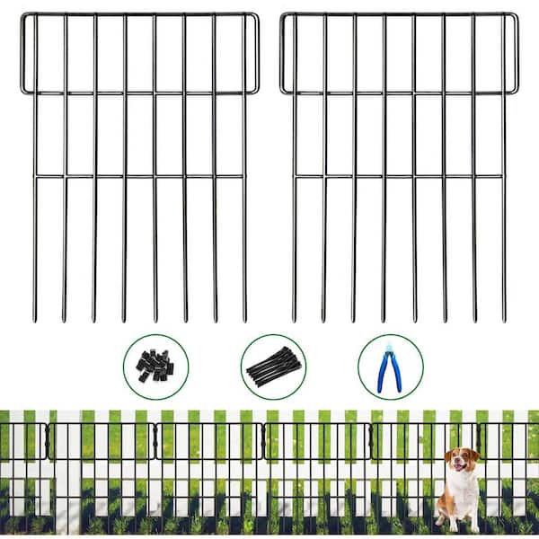 17 in. L x 6.7 in. H x 13 in. W Black Animal Barrier Fence Rustproof Metal with Cable Ties and Cutting Plier (25 Pack)